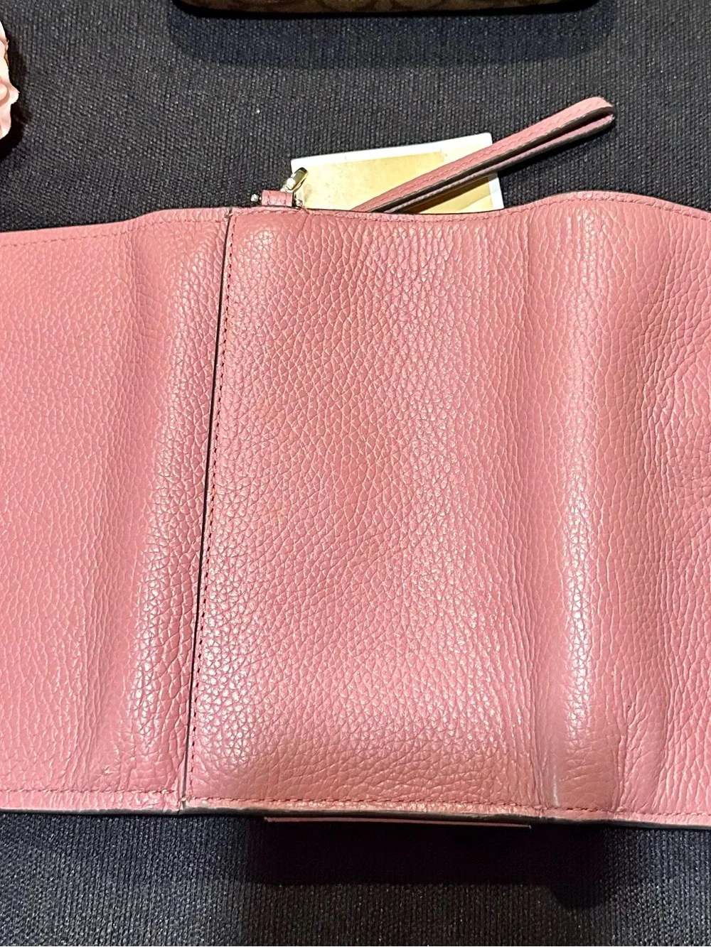 Michael Kors Dusty Pink Pebbled Leather Clutch Wallet